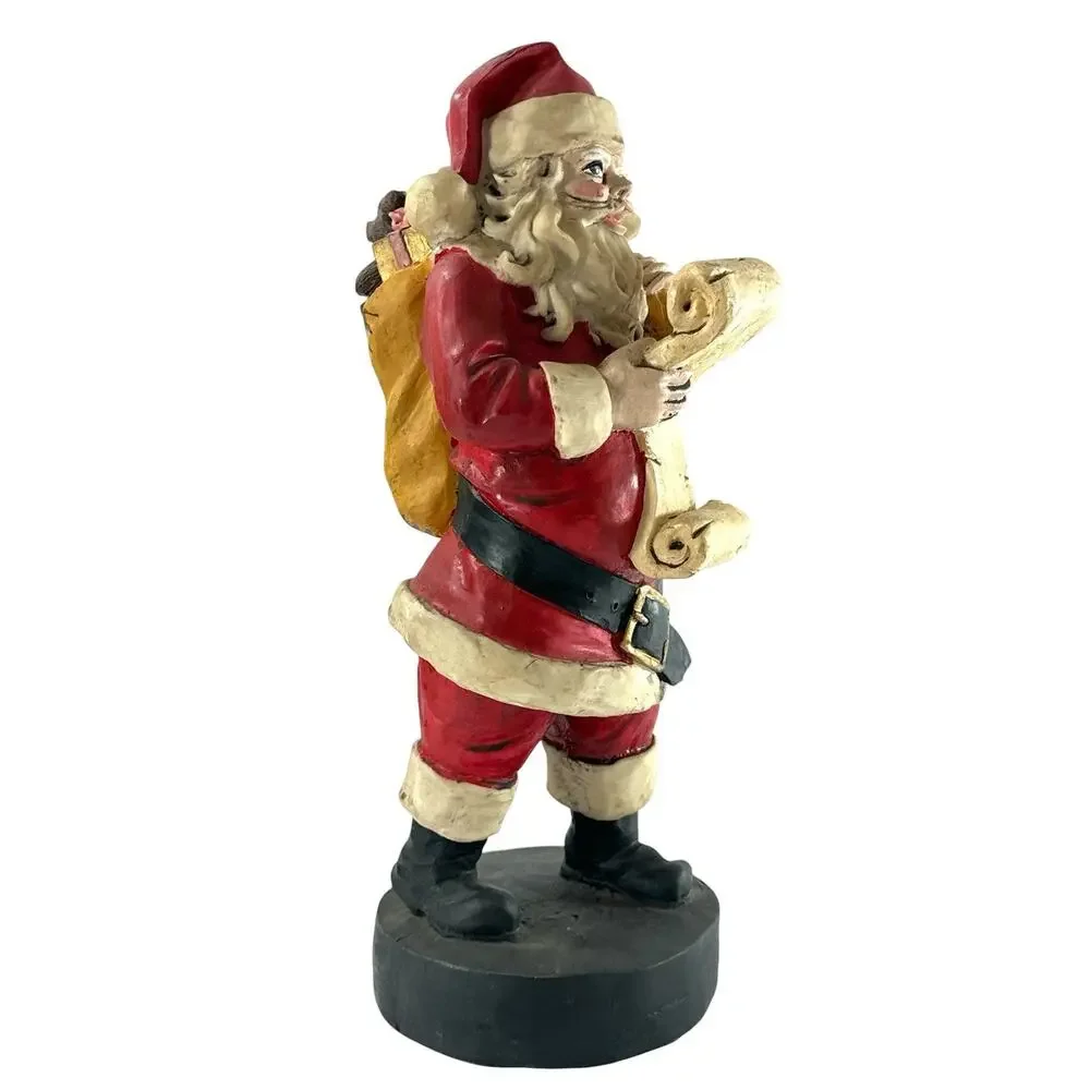 Vintage Windsor Collection Santa Checking His List Figurine 9.5” Resin Christmas